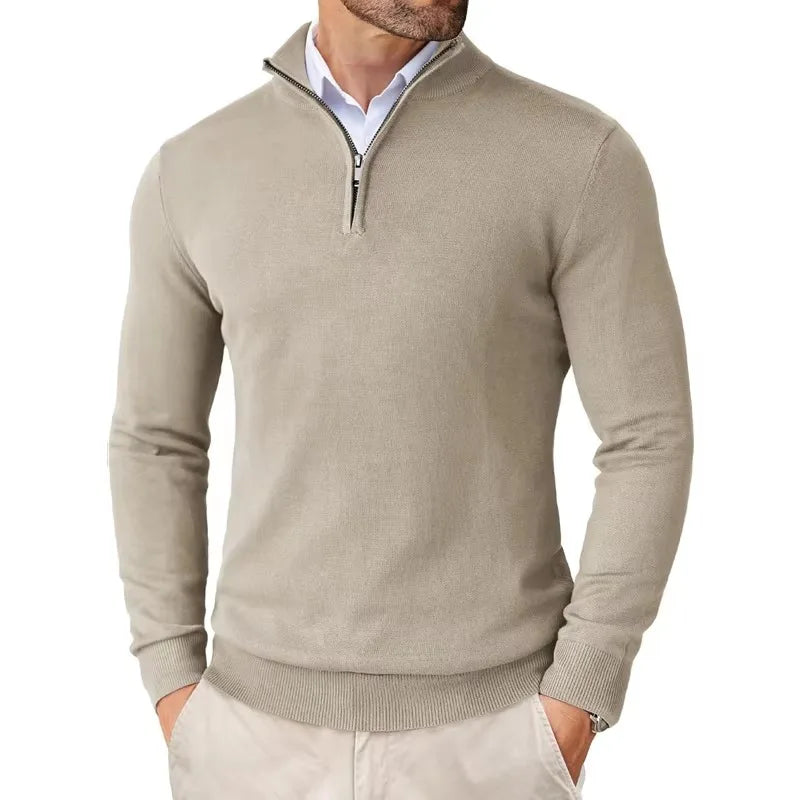 Felpa uomo con zip in cotone morbido